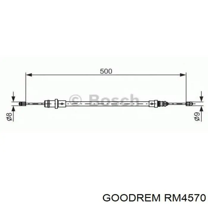 Трос ручного гальма передній RM4570 Goodrem