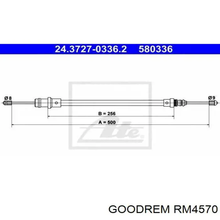 Трос ручного гальма передній RM4570 Goodrem