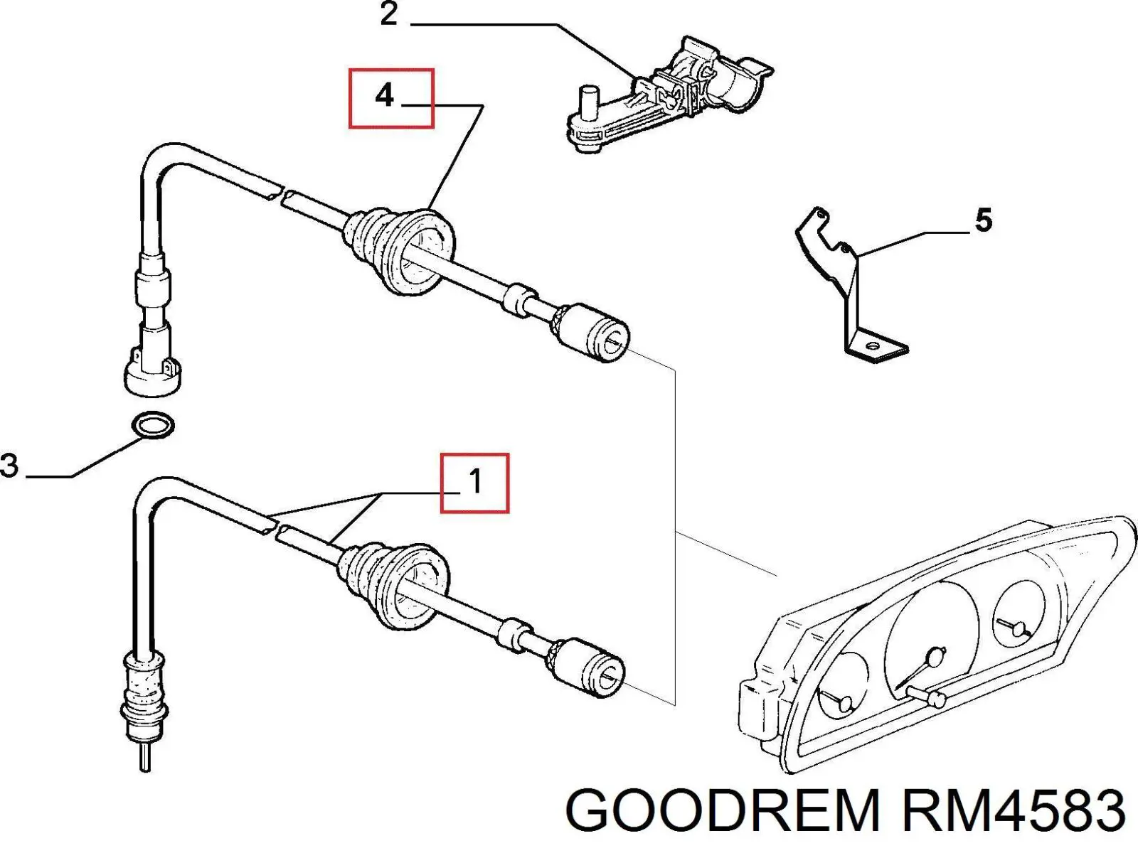 Вал гибкий (спидометра) Goodrem RM4583 цена, от 10.32 USD