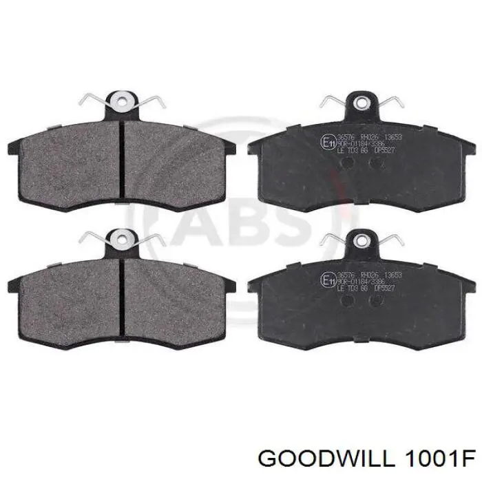 1001F Goodwill колодки тормозные передние дисковые