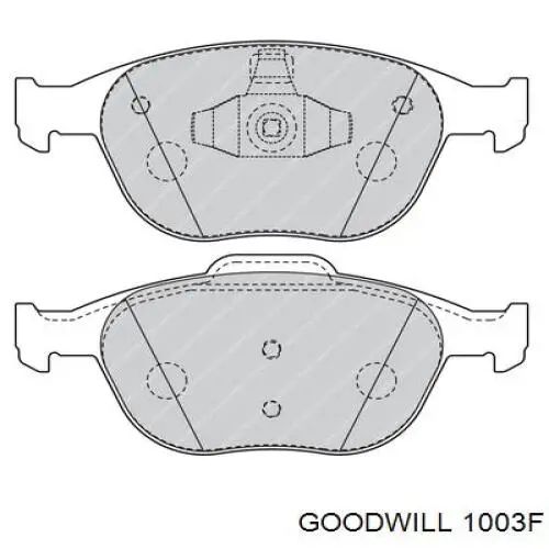 1003F Goodwill колодки тормозные передние дисковые