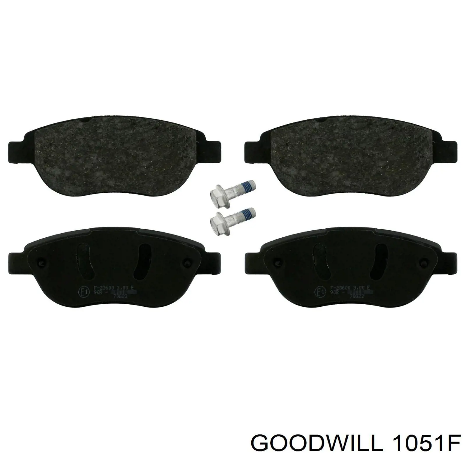 1051F Goodwill колодки тормозные передние дисковые