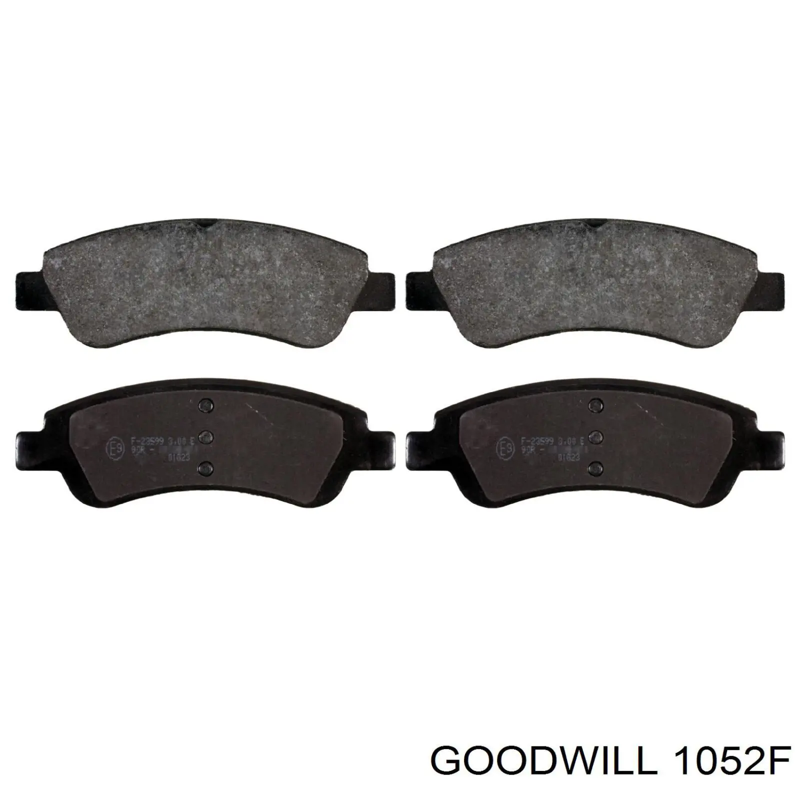 1052F Goodwill колодки тормозные передние дисковые