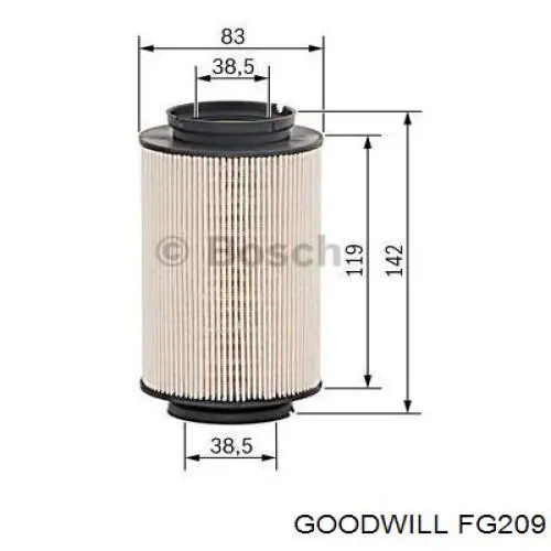 FG209 Goodwill топливный фильтр
