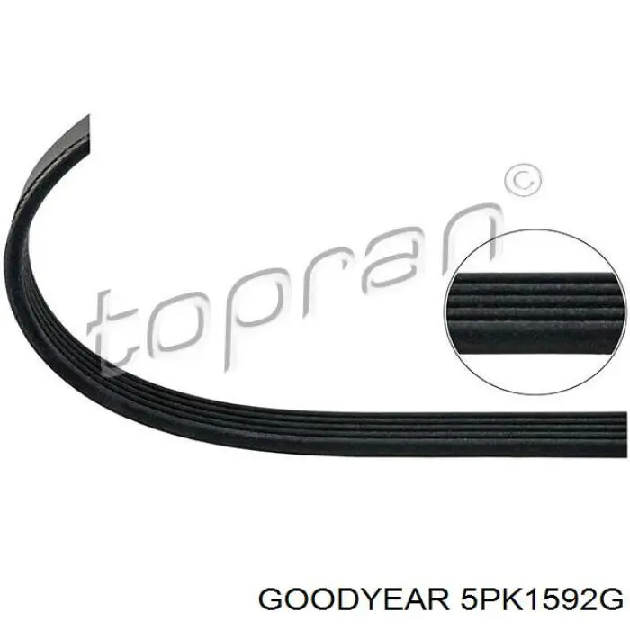 Ремень генератора 5PK1592G Goodyear