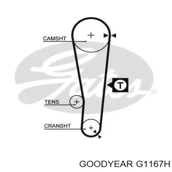 G1167H Goodyear ремень грм
