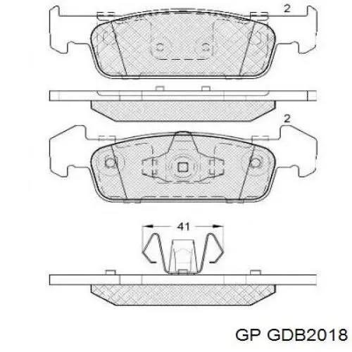 Передние тормозные колодки GDB2018 GP