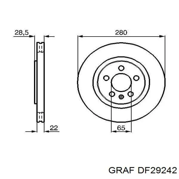 Купить DF29242 Graf Ротор тормозной