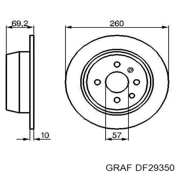 Тормозные диски DF29350 Graf