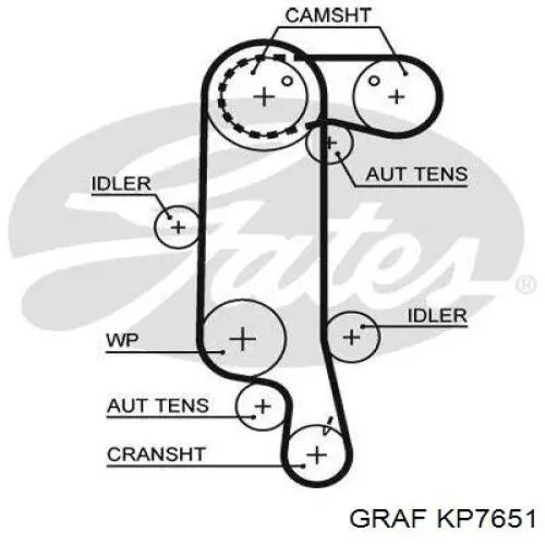 Купить KP7651 Graf Комплект ГРМ