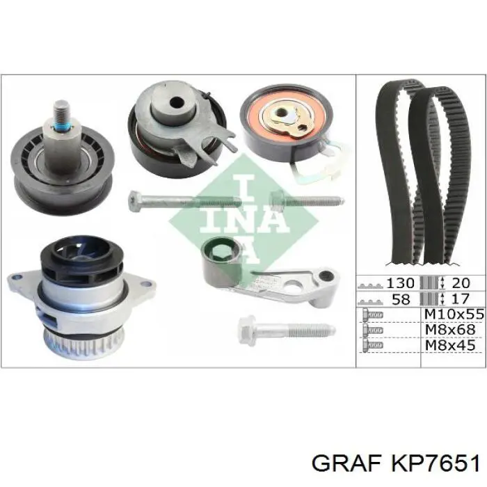 KP7651 Graf Комплект ремня ГРМ