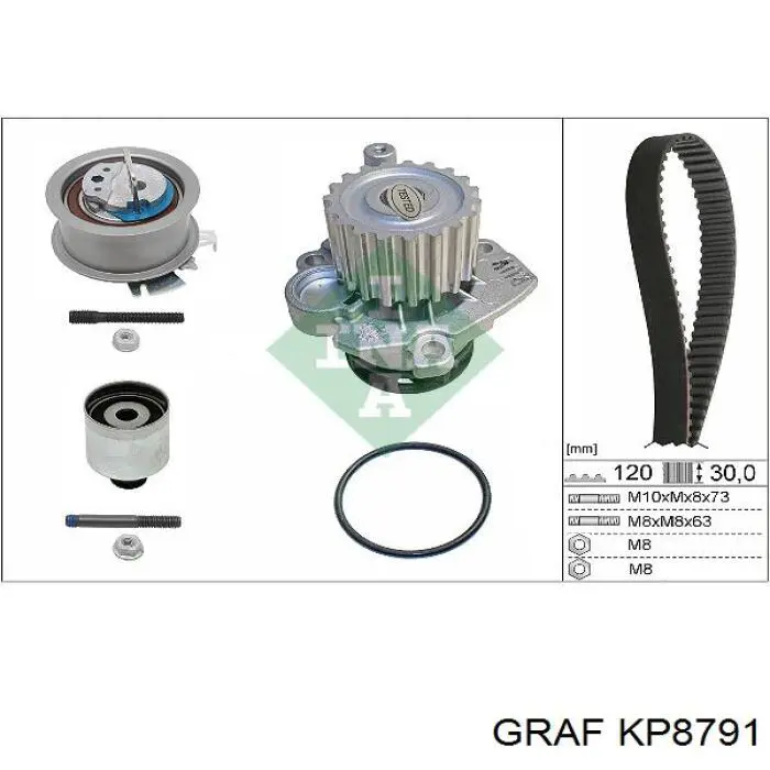 Купить KP8791 Graf Комплект ГРМ