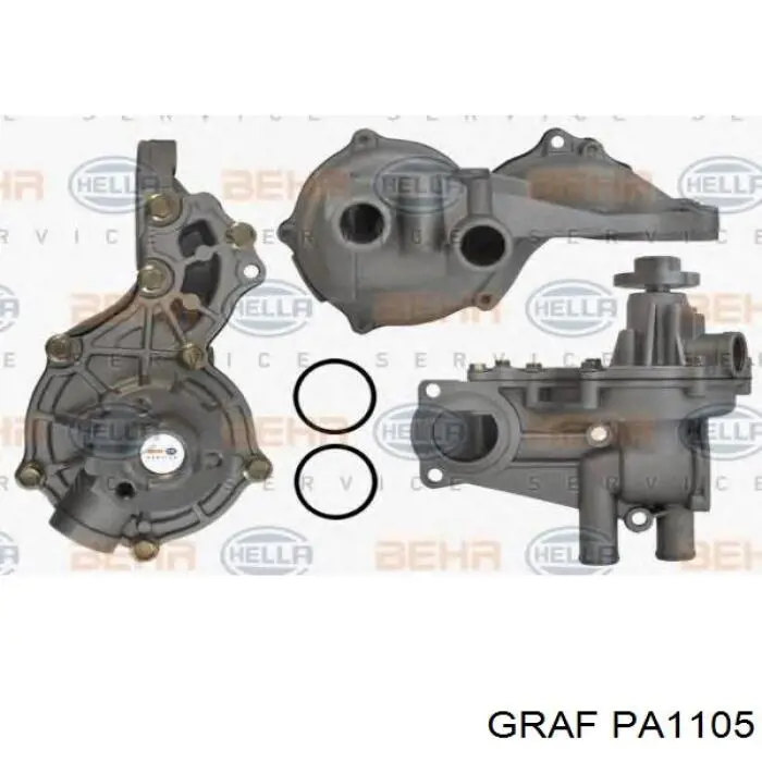 Помпа водяная, (насос) охлаждения, в сборе с корпусом Graf PA1105 цена, от 38.37 USD