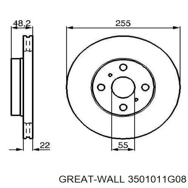 Тормоз дисковый передний Great Wall 3501011G08 цена, от 20.32 USD
