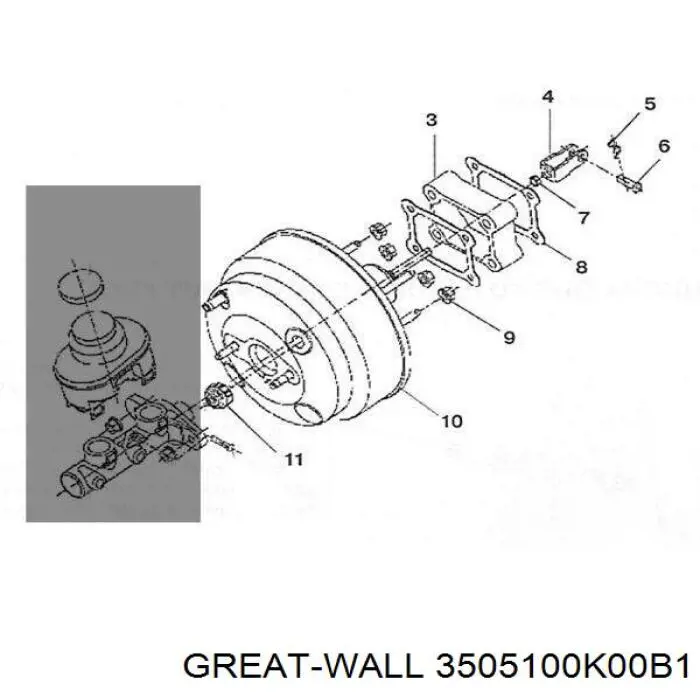 3505100K00B1 Great Wall Цилиндр тормозной, главный