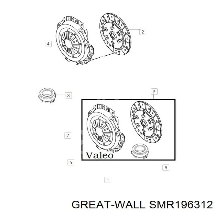 Disco de embrague SMR196312 Great Wall