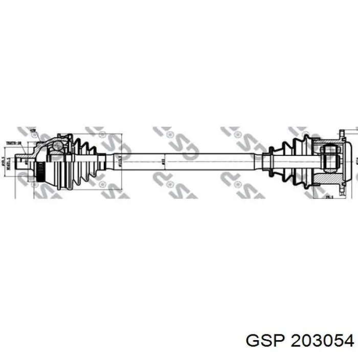 Левая полуось 203054 GSP