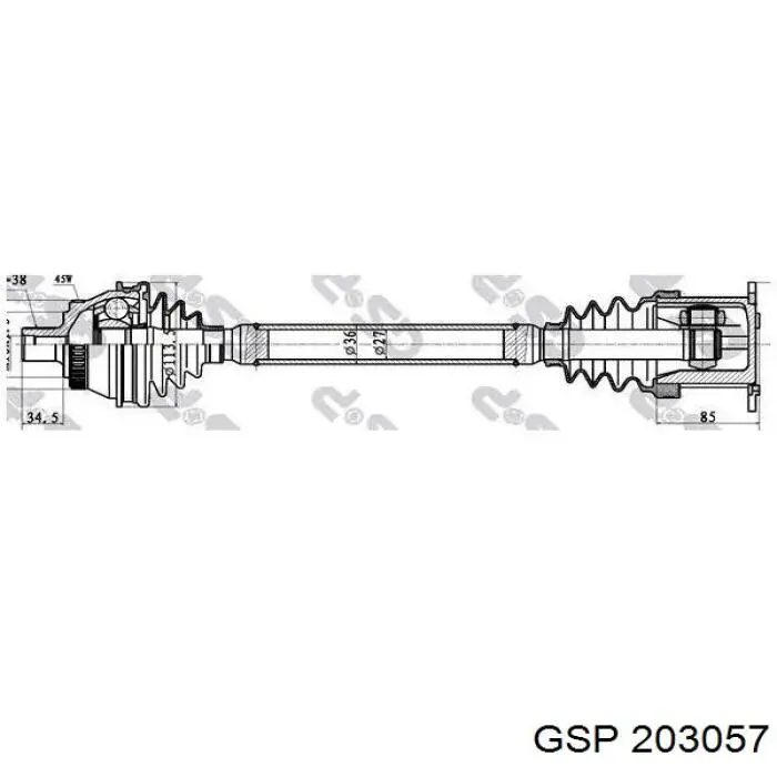 Привод передний левый VAG 8E0407451GX цена, от 114.21 USD