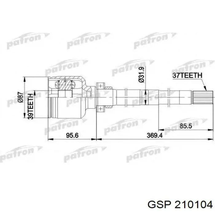 Привод правый GSP 210104