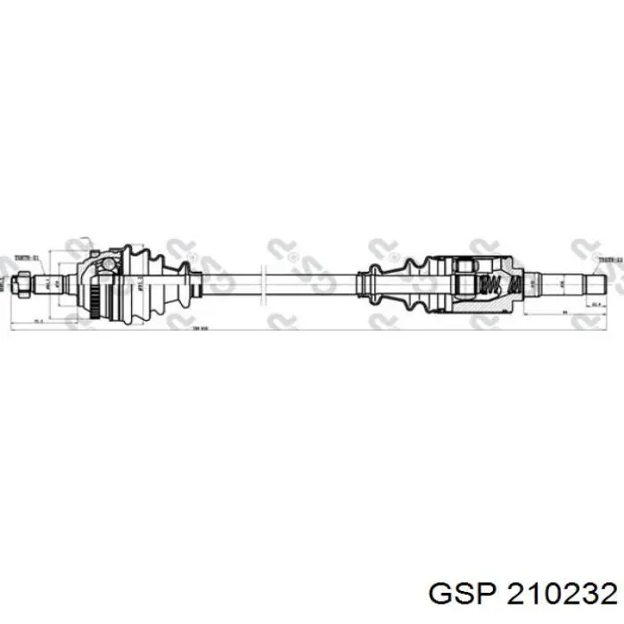 Левая полуось 210232 GSP