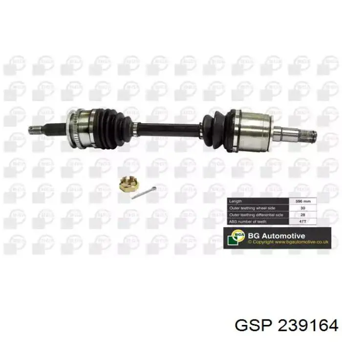 ADBP890039 Blue Print Полуось передняя, правая