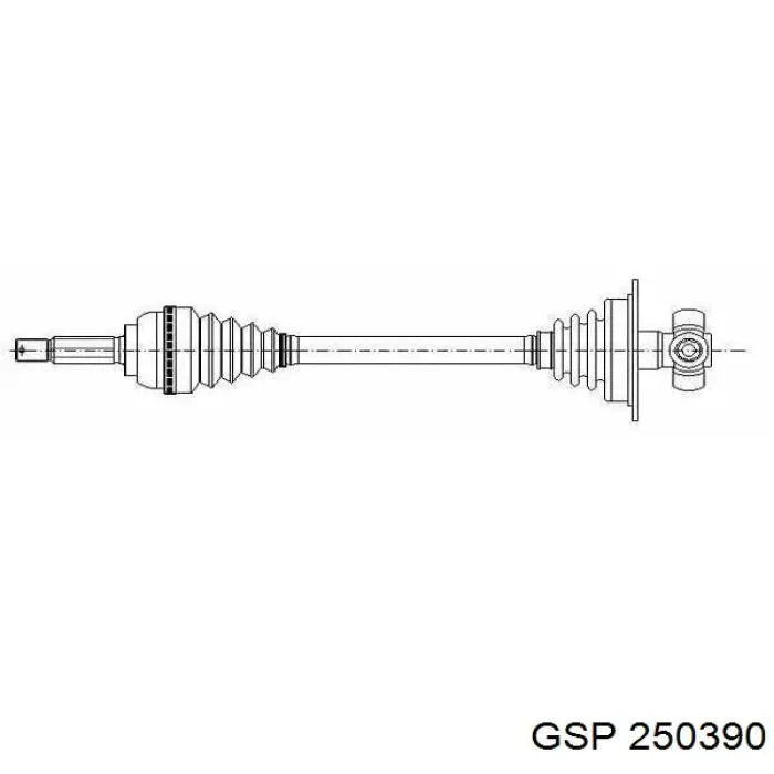 Привод передний левый GSP 250390 цена, от 71.69 USD