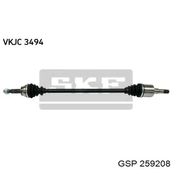 Привод передний правый GSP 259208 цена, от 70.68 USD