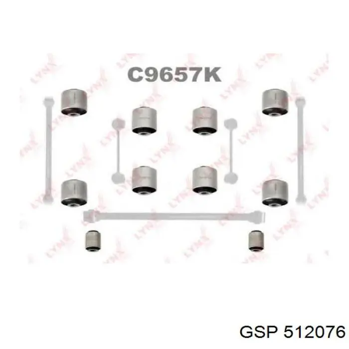 Сайлентблок задней продольной тяги GSP 512076 цена, от 4.79 USD