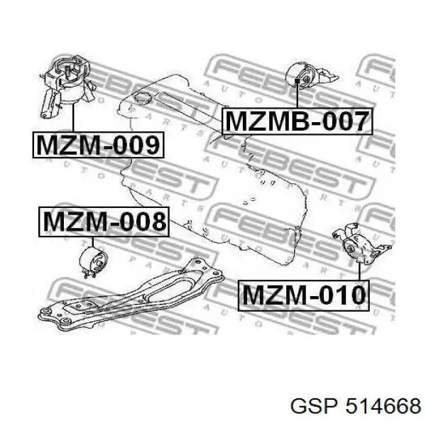 Задняя опора двигателя RBI D0937EA цена, от 10.14 USD