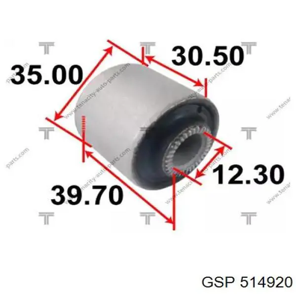 Сайлентблок заднего кулака GSP 514920 цена, от 7.25 USD