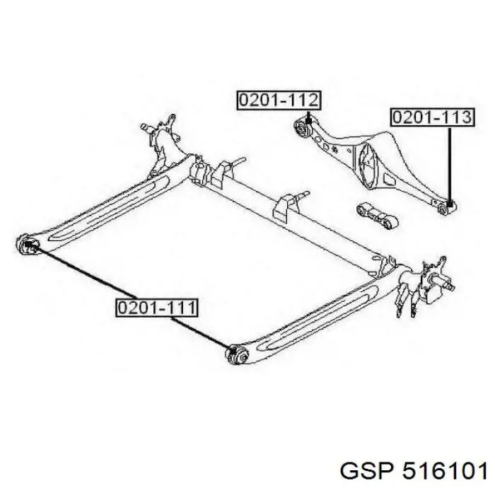 516101 GSP bloco silencioso de viga traseira (de plataforma veicular)