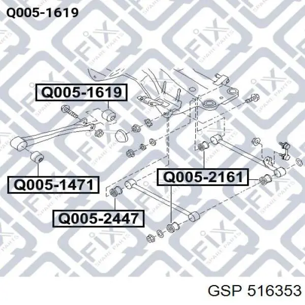 Сайлентблок заднего продольного рычага задний Japan Parts RU713 цена, от 5.43 USD