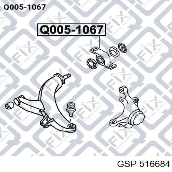 Купить 516684 GSP Отбойник пружины задней