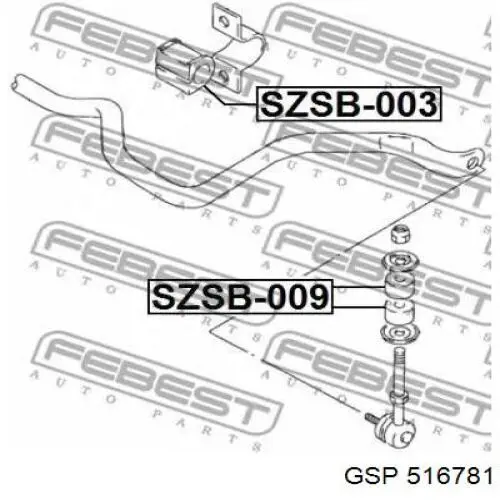 Купить 4241266D00 Suzuki Втулки переднего стабилизатора