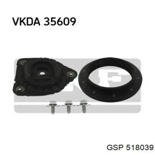 Подшипник опорный амортизатора, переднего GSP 518039 цена, от 11.77 USD