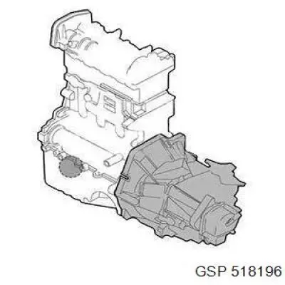Подушка (опора) двигуна, передня 518196 GSP