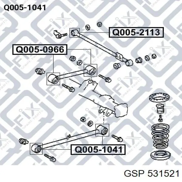 Втулка стабилизатора переднего правая GSP 531521 цена, от 1.86 USD