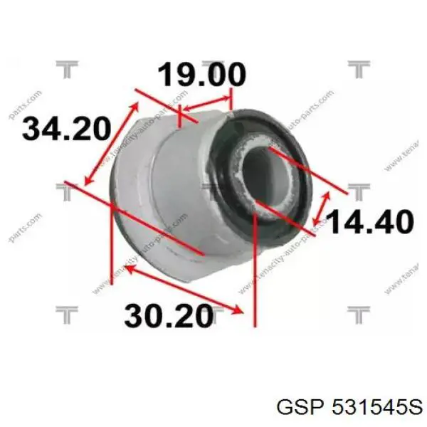 Сайлентблок крепления рулевой рейки Japan Parts RU2746
