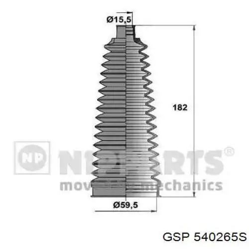 540265S GSP Пыльник рулевой тяги
