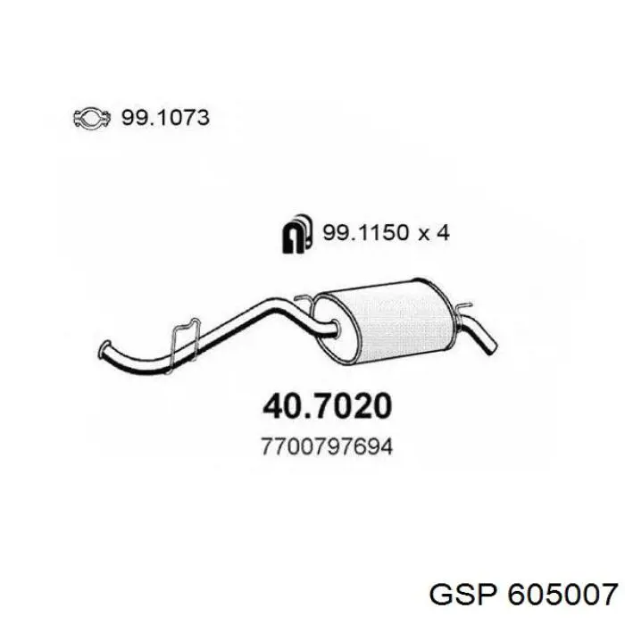 ШРУС внутренний, задний GSP 605007 цена, от 23.72 USD