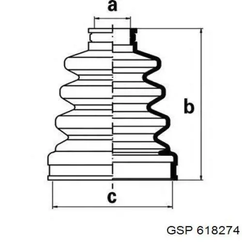 Шарнир привода внутренний GSP 618274 цена, от 82.56 USD