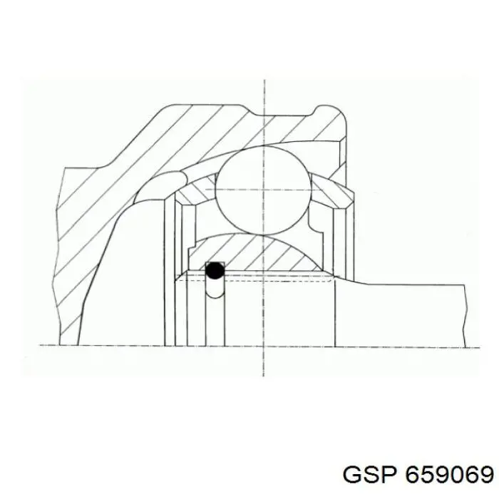Шарнир угловых скоростей внутренний передний GSP 659069 цена, от 26.34 USD