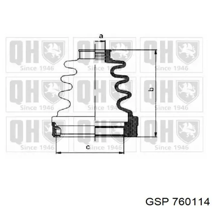 Пыльник ШРУСа внутренний, правый GSP 760114