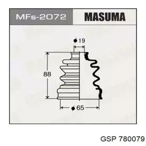 Купить 780079 GSP Пыльник гранаты наружный, передний