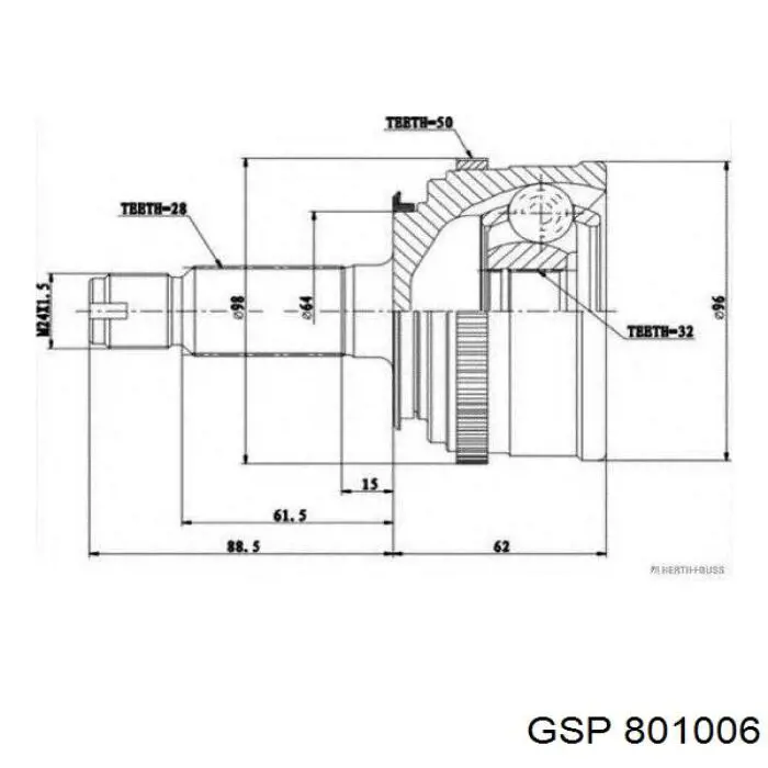 Граната колесная GSP 801006 цена, от 28.95 USD
