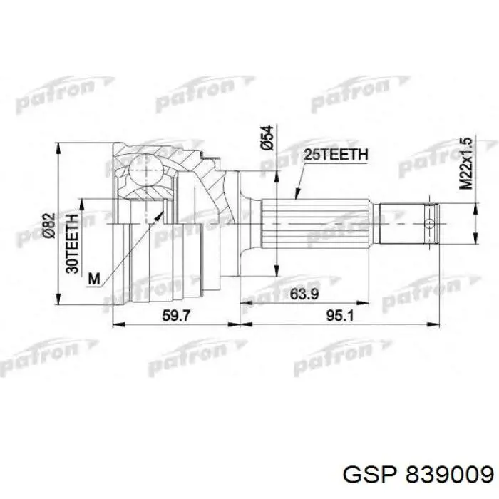 ШРУС наружный Митсубиси Лансер VI