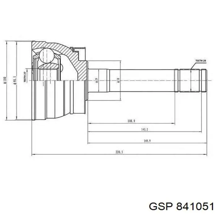 841051 GSP Наружная граната