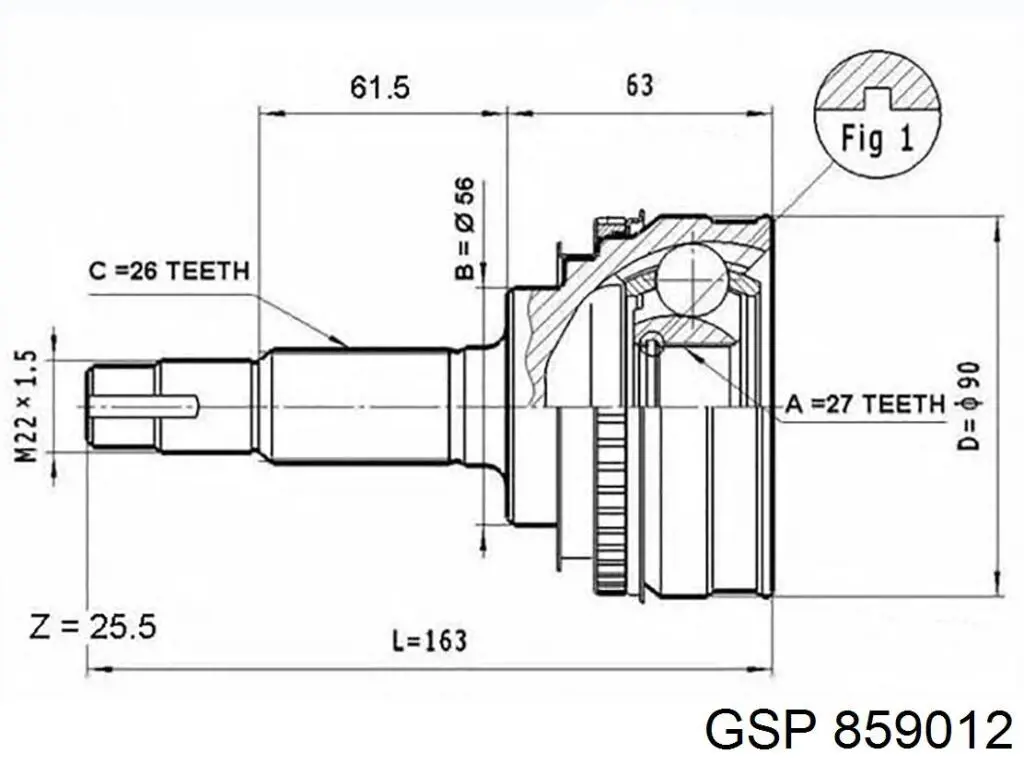 859012 GSP Наружная граната