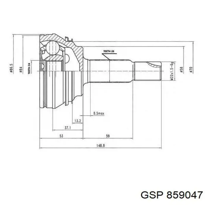 Граната колесная Optimal CW2926 цена, от 28.75 USD