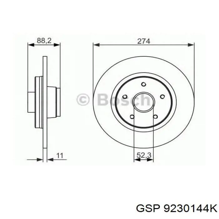 GP8200381148 GP Дисковый тормоз